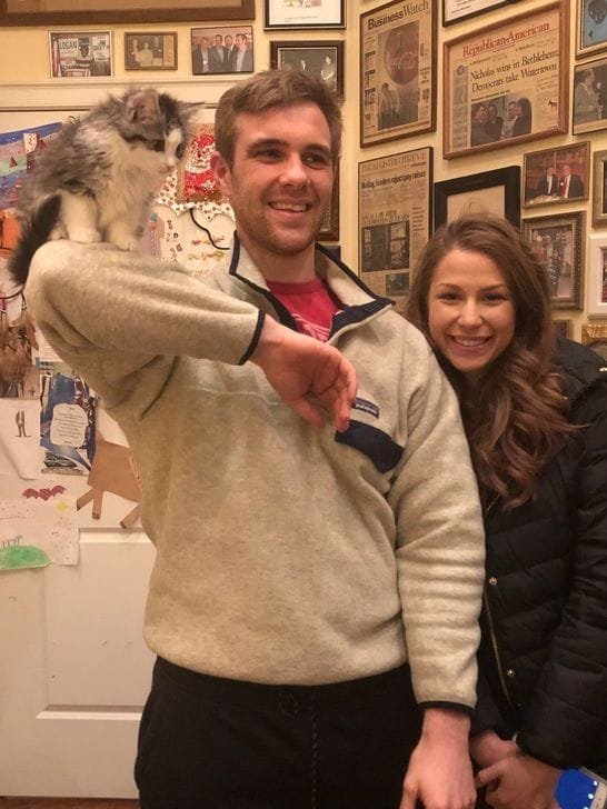 Happy client with Siberian kitten